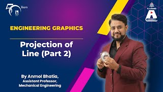 Projection of Line Part 2  Engineering Graphics  S Chand Academy [upl. by Nahtnoj]