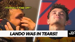 Lando Norris in tears after his family call and congratulates him for his first ever F1 win [upl. by Romine]