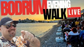 Bodrum Evening Walk Live Marina Castle amp FAKE HIgh Street [upl. by Salli]