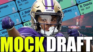 NEW 2024 Dynasty Fantasy Football Rookie Mock Draft  4 Rounds Superflex 15 TE Premium [upl. by Jeromy394]