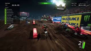 Zach Osborne Las Vegas Supercross Sam Boyd Stadium  Monster Energy Supercross video game [upl. by Hnoj]