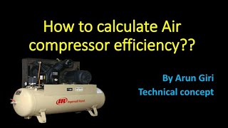 English How to calculate Volumetric Efficiency of Air Compressor [upl. by Aigneis]