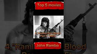 John Rambo top 5 movies shorts [upl. by Afatsuom]