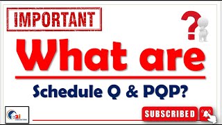 What are ScheduleQ amp PQP 2iconstructions [upl. by Aleira347]