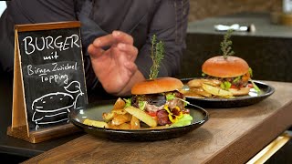 Burger mit Birnenchutney  Einzigartiger Burger mit dem birnigen etwas  Das schnelle Gericht [upl. by Latsyrcal]