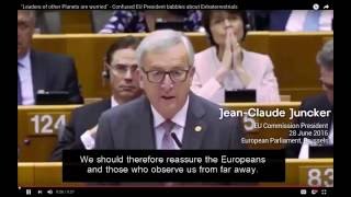 JeanClaude Juncker Alien Disclosure on June 28 2016 [upl. by Zilef]