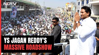 YS Jagan Mohan Reddy Launches Campaign With Massive Roadshow Bus Yatra [upl. by Ahsimak921]