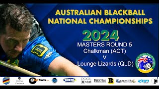 Australian Blackball National Championships 2024  Masters Round 5 Chalkman v Lounge Lizards [upl. by Dawkins]