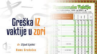 GREŠKA IZ VAKTIJE U ZORI  dr Zijad Ljakić [upl. by Assilak]