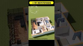 40 by 40 Best 2bhk House Design  1600 Sqft 2bhk House Plan shorts [upl. by Edalb]