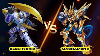 EX7 Armor form shine again Blue Hibrid VS Magnamon X [upl. by Yetsirhc143]