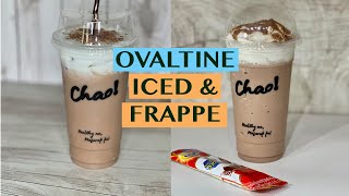 HOW TO MAKE CAFE STYLE OVALTINE DRINKS USING 3IN1 MIX RECIPES FOR ICED AND FRAPPE IN 22 OZ CUPS [upl. by Gun]