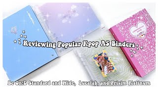 Reviewing Popular Kpop Mini Binders ✰ Be OnD Prism Platinum Lucalab [upl. by Ethbun]