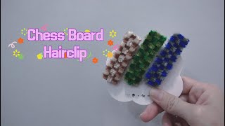 Easy Making  Amazing Chenille Stem Chess Board Hairclip  How to Make Chenille Stem Chess Board [upl. by Bassett]