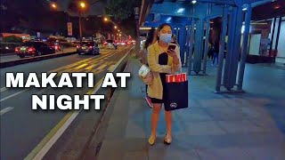 Philippines Walking Tour Makati City at Night [upl. by Otineb]