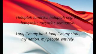 Indonesian National Anthem  quotIndonesia Rayaquot IDEN [upl. by Malet561]