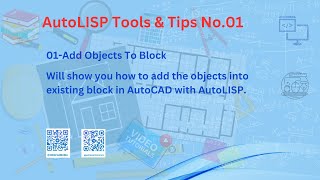 01Add Objects Into a Block With AutoLISP [upl. by Ramel]