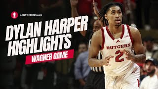 Dylan Harper Highlights versus Wagner  Rutgers Scarlet Knights Basketball [upl. by Ayital]