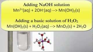 Complex Ions Precipitating and oxidising manganese II hydroxide [upl. by Handler]