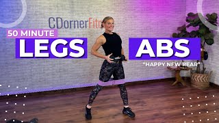 At Home Legs amp Abs Toning with Dumbbells amp Bands 50 Minute [upl. by Lebaron]