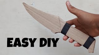 How to make cardboard knifeEASY DIY [upl. by Nairam]