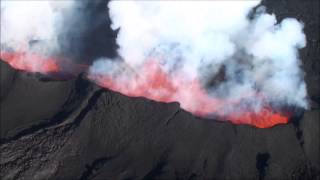 Volcano at Holuhraun close to Bárðarbunga Iceland [upl. by Naitsirt]