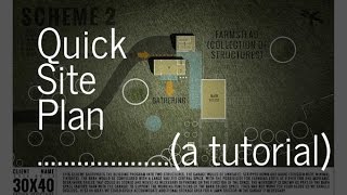 Quick Sketch Rendered Site Plan Tutorial [upl. by Nonac]