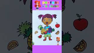 Fruits song ilovefruits fruitssong kidssong drawingforkids shortfeed shorts draw color yt [upl. by Waverley]