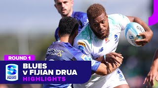 Blues v Fijian Drua Highlights  Round 1  SRP 2024 [upl. by Berti938]