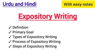 Expository WritingTypesProcessSteps [upl. by Anrahc]