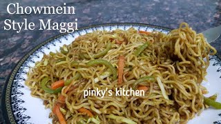 Chowmein style Maggi recipehindi Veg chowmein style Maggi masala recipe  how to make veg noodles [upl. by Alfeus]