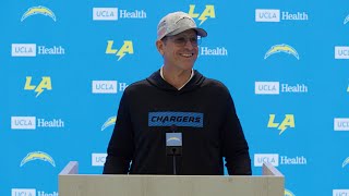 Jim Harbaugh On MNF vs Lamar Jackson amp Ravens  LA Chargers [upl. by Ahseela]