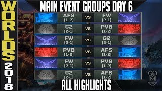 Worlds 2018 Day 6 Highlights ALL GAMES Main Event [upl. by Eamanna608]