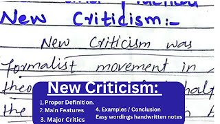 New Criticism  Literary theory in English  what is new Criticism [upl. by Ailana]