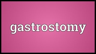 Gastrostomy Meaning [upl. by Onaicnop]