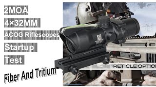 2 MOA 4X32mm BAC ACOG Dual illumination Crosshair Fiber Optics And Tritium military scope [upl. by Naujid]