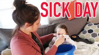 SICK DAY ROUTINE 3 KIDS WITH THE FLU [upl. by Aknaib108]