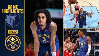 Denver Nuggets vs Memphis Grizzlies Full Game Highlights 📺  111724 [upl. by Nryhtak]