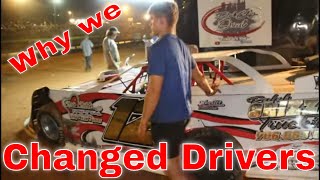 Slick dirt track conditions forces a driver change  Hartwell Speedway [upl. by Zigrang]