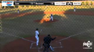 Cass Baseball Chaz Wilson strikes out the side bottom of first inning at Rockmart [upl. by Kopans]