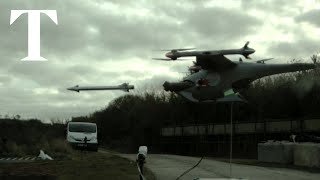 RAF fires missile from octocopter drone for first time [upl. by Sone54]