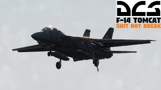 DCS F14  Carrier Landing Shit Hot Break Demo [upl. by Pickar77]