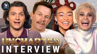 Uncharted Interviews  Tom Holland Mark Wahlberg and More [upl. by Absalom349]