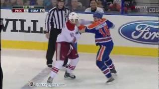 Paul Bissonnette vs Darcy Hordichuk Feb 25 2012 [upl. by Orest83]