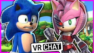 Movie Sonic Meets Rusty Rose In VRCHAT [upl. by Nihhi551]