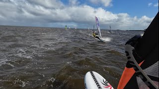 Bork Blowout first 40 minutters windsurf race POV uncut Heavy rainstorm in the end [upl. by Astrix]