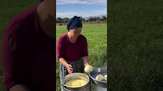 Butter Process 😋♥️village villagelife cooking yt shorts [upl. by Ramilahs]