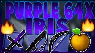 Minecraft Purple Iris 64x PvP Texture Pack  171819 MC Resource Pack [upl. by Einned62]