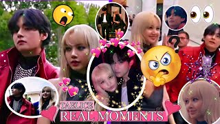 💞Taehyung BTS amp Lisa BLACKPINK  Real Moments👀 paris celine taelicetaelisainteractionidol [upl. by Maxia]