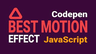 Best motion effects using mojs  Best Motion Animation Codepen [upl. by Gabriella494]